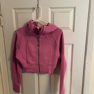 lululemon athletica Pink Cropped Zip Hoodie